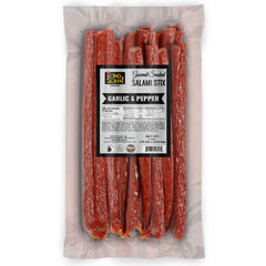 Long John Snacks dried salami sticks bulk pack, convenient high-protein snack.