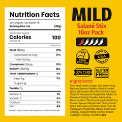 Long John Snacks dried salami sticks handcrafted process delivers rich, savory flavor.