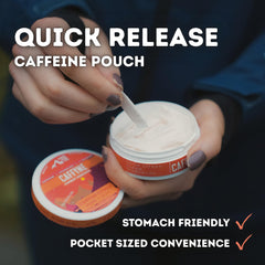 Caffyne Energy on a trail for a portable outdoor boost.