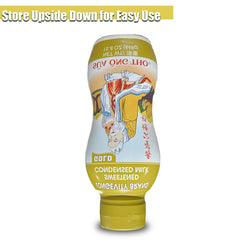 Longevity condensed milk drizzle over fruit highlights rich texture and easy sweetness.