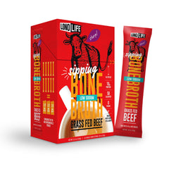 LonoLife low-sodium beef bone broth powder stick for quick protein.