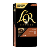 L'OR Espresso Estremo Lungo pack shot with premium aroma.