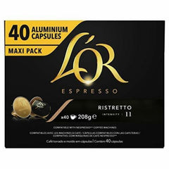 L'Or Espresso Ristretto 40-count pack offering bold espresso with intense aroma.