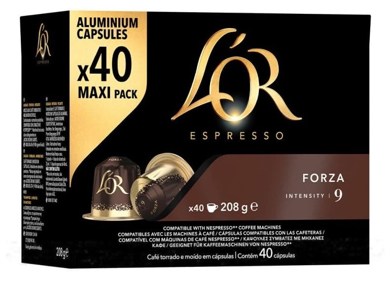 L'OR Forza espresso capsules deliver rich crema for Nespresso Original machines