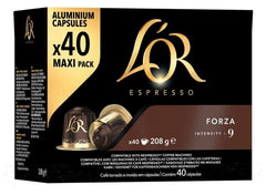 L'OR Forza espresso capsules deliver rich crema for Nespresso Original machines