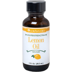 LorAnn Lemon Oil SS bottle front view highlighting pure citrus flavor for baking