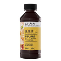 LorAnn Oils Butter Bakery Emulsion front view reveals rich butter flavor for bakery-quality results.