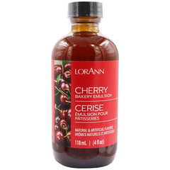 LorAnn Oils Cherry Bakery Emulsion bottle shown for cherry flavor in baking.