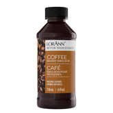LorAnn Oils Coffee Bakery Emulsion bottle enhances fruit notes in desserts.