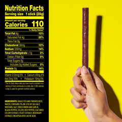 Lorissa's Kitchen Smoke Show beef stick closeup showing tender texture and robust flavor.