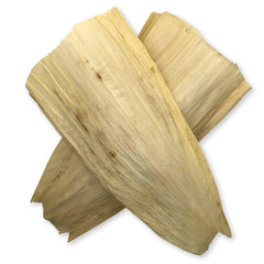 Los Chileros corn husks stacked, natural tamale wrappers