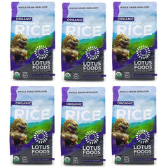 Lotus FoodsForbidden Rice pack-6 label, ideal for bulk meal prep.