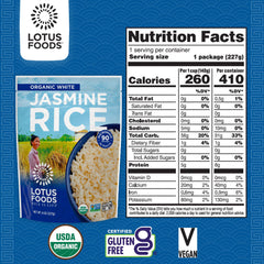 Microwave-ready Lotus Foods rice heats in about 90 seconds.