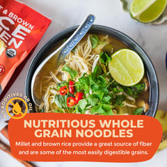 Lotus Foods Millet-Brown Rice Ramen stir-fry with vegetables, versatile weeknight option.
