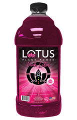 Lotus Plant Power Drink pink bottle pour showing refreshing energy and natural flavor.