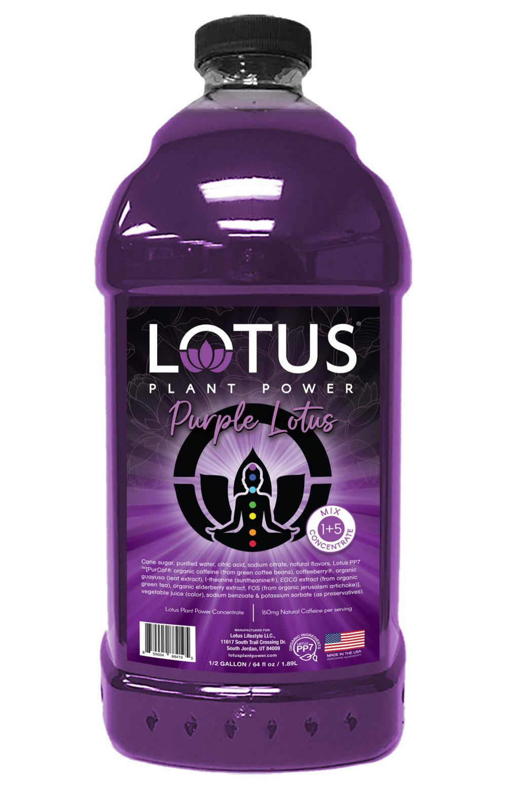 LOTUS PLANT POWER DRINK pouring bottle for a refreshing energy boost.