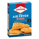 Louisiana Air Fryer Seasoned Coating for Fish on packaging, ready for quick, flavorful prep.