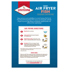 Louisiana Air Fryer Seasoned Coating for Fish plated with lemon for serving.