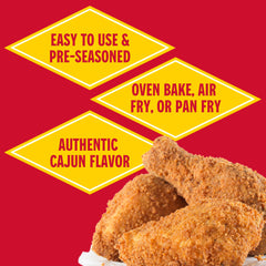 Louisiana Fish Fry Classic Fried Chicken Keto Coating bowl with coating ready for air frying shows even coverage.