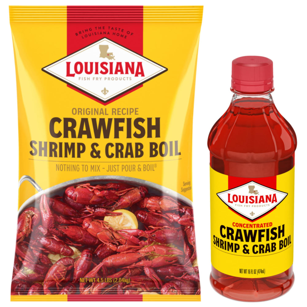Louisiana Fish Fry Crawfish Boil Powder Bundle for quick seafood seasoning.