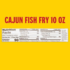 Cajun Fry cornmeal crust on a fish fillet for golden crunch