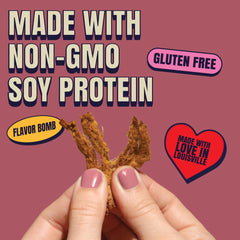Louisville Vegan Jerky Maple Bacon bag—delicious plant-based protein anytime