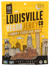 Louisville Vegan Jerky Sweet & Smoky Carolina Mustard BBQ jerky on-the-go protein