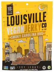 Louisville Vegan Jerky Sweet & Smoky Carolina Mustard BBQ jerky on-the-go protein