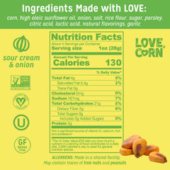 Close-up of Love Corn crunchy texture inviting a savory bite.
