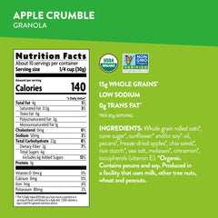 Close-up of Love Crunch Apple Chia Crumble with tart-green apple pieces