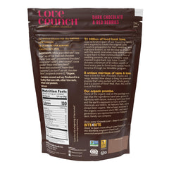 Love Crunch berries and chocolate mix in a bowl reveals real fruit and rich flavor.