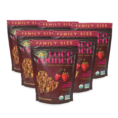 Six pack of Love Crunch granola boxes displayed for pantry storage