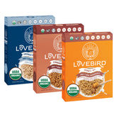 Lovebird Organic Cereal in a crisp bowl for a tasty breakfast experience