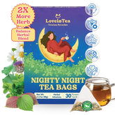 LoveinTea Nighty Night tea pyramid bag for deep relaxation.