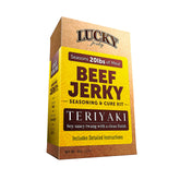 Lucky Beef Jerky Teriyaki kit box for easy homemade jerky