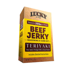 Lucky Beef Jerky Teriyaki kit box for easy homemade jerky