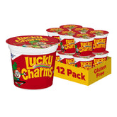 Lucky Charms gluten-free cereal cup pack for on-the-go breakfasts and snacks.