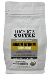 Lucy Jo's Organic Brainstorm ground coffee 11 oz - low-acid mornings