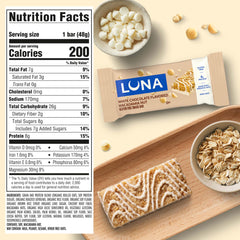 Luna Bar closeup-dip shows creamy coating and crispy texture.