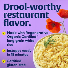Lundberg rice served with salmon and vegetables for a balanced plate