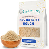 Lushpantry Kataifi dough packaging with shredded strands ready for use.