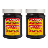 Luxardo Gourmet Maraschino Cherries jar closeup for authentic cocktail garnish