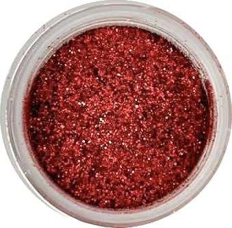 Luxe Cake Ruby Red Disco Diamond Dust bottle adds bright sparkle to desserts.