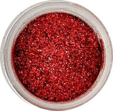 Luxe Cake Ruby Red Disco Diamond Dust bottle adds bright sparkle to desserts.