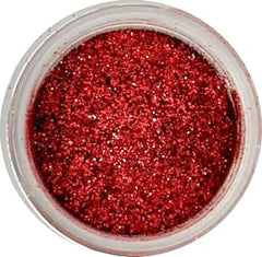 Luxe Cake Ruby Red Disco Diamond Dust bottle adds bright sparkle to desserts.