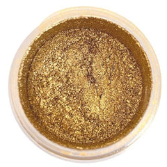 Luxe Cake 24K Gold Dust bottle close-up showing rich metallic sheen for desserts