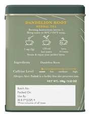 Luxmi Dandelion Root Tea loose-leaf bag highlighting pure, premium flavor