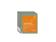 Luxmi Estates Ashwagandha Turmeric teabags packaging with eco-friendly design and natural ingredients.