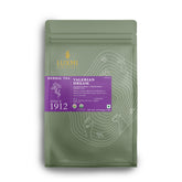 Luxmi Estates Valerian Dream tea packaging highlights organic blend for relaxation.