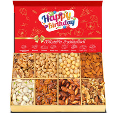 Luxurious Treats nuts gift box front view highlights premium packaging for gifting